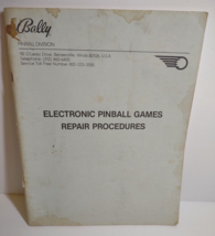 Bally Pinball Machine Electronic Procedures Service Repair Manual 1980 O... - £9.87 GBP