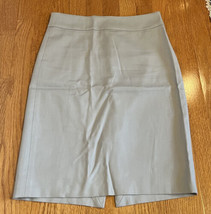 J. Crew $98 Pencil Skirt in Superfine Cotton 2 Light Gray 21325 career l... - $24.72