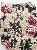 Pottery Barn Adelise Floral Cotton Linen Reversible Shams ~ Euro ~ Pair (2) - $1,286.95 MXN