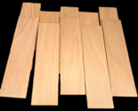 10 PIECES BEAUTIFUL THIN, KILN DRIED, SANDED ANIGRE 12&quot; X 3&quot; X 1/4&quot; LUMBER - £27.74 GBP