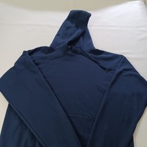 Hanes EcoSmart Men's Blue Cotton Blend Drawstring Pullover Hooded Sweatshirt L image 9