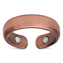 2-Pack Elegant Pure Copper Magnetic Therapy Ring Pain Relief for Arthritis Sz-7 - £82.34 GBP