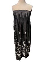 Lapis Anthropologie Black Gray White Butterflies Tube Top Dress One Size... - $34.65