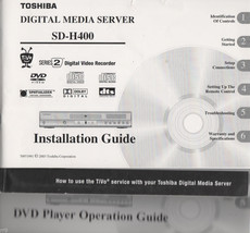 Toshiba SD-H400 Operation & Installation & How To Guide - $15.99