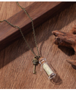 Glass Bottle TREASURE MAP Pirate Necklace ✩ Shipwreck Charm Cosplay Jewe... - €9,44 EUR