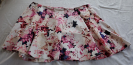 Lane Bryant Pink white &amp; black Floral Print Skirt Size 26 Cotton/Poly - £13.22 GBP