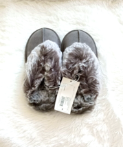 Stars Above Women&#39;s Micro-Suede Faux Fur Slippers (Size 6) &quot;GRAY&quot; ~ NEW!!! - £14.76 GBP