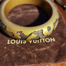Authentic Louis Vuitton Bangle Leo Monogram Leopard Wood Jaguar Bracelet Ladies - £311.39 GBP