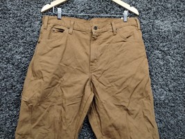 Dickies Canvas Carpenter Pants Men 34x34 Brown Jeans Workwear Straight Leg - £18.03 GBP