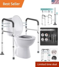 Foldable Bathroom Safety Rails for Seniors - Adjustable Height &amp; Width (... - $72.99