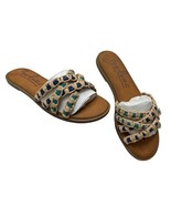 Zodiac Sandal Womens 10 Multi Strap Woven Beaded Slide Cerina Boho Festival - $44.36 CAD