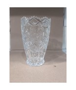 Bleikristall Crystal Vase, 7&quot; Tall Saw Toothed Design, Vintage Home Decor - $19.80