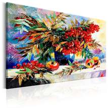 Tiptophomedecor Stretched Canvas Floral Art - Autumn Harvest - Stretched &amp; Frame - £80.18 GBP+