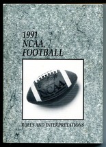NCAA Football Rules Media Guide 1991-top item-rules &amp; guidelines-FN - £69.45 GBP