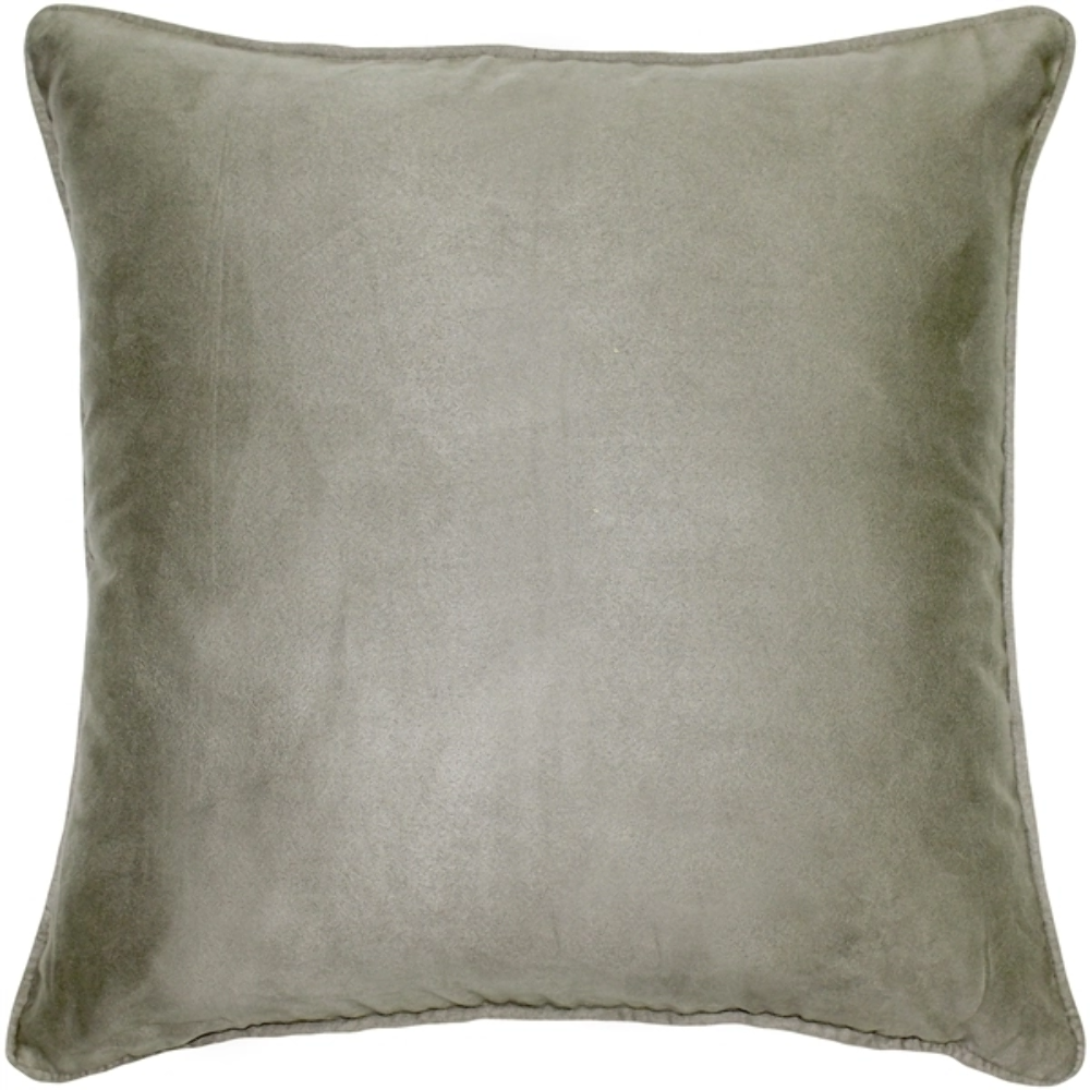 Sedona Microsuede Sage Gray Throw Pillow 20x20, Complete with Pillow Insert - £33.53 GBP