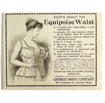 Frost Equipoise Waist Corset 1894 Advertisement Victorian Clothing ADBN1bbb - $19.99