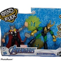 Marvel Avengers Bend and Flex Thor Vs. Loki Action Figure Toys, 6-Inch Flexible - £9.56 GBP