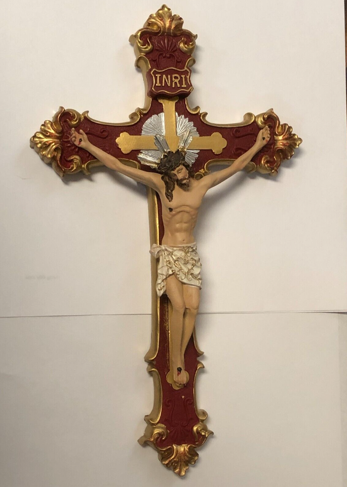 Wall Ornate Crucifix 10.50",  New #AB-131