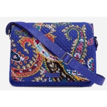 Vera Bradley Blue Iconic Turnabout Crossbody in Romantic Paisley NWT - £39.56 GBP