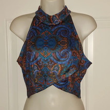 Shein Sleeveless Colorful Paisley Crop Top Blouse Size Medium - £7.60 GBP