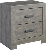 Modern 2 Drawer Nightstand With 2 Usb Charging Stations, Weathered Gray, By - £160.82 GBP