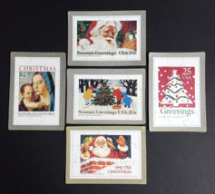 Christmas USPS Postage Stamps Puzzle Postcard Lot (Qty 5) Santa Tree - $19.99