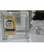Nicole ~ Glass Block ~ White Lights ~ Plastic Top to Seal Included ~ 7.7... - $622.09 MXN