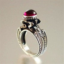 The best-selling mermaid red stone ring European and American creative vintage 9 - £7.46 GBP