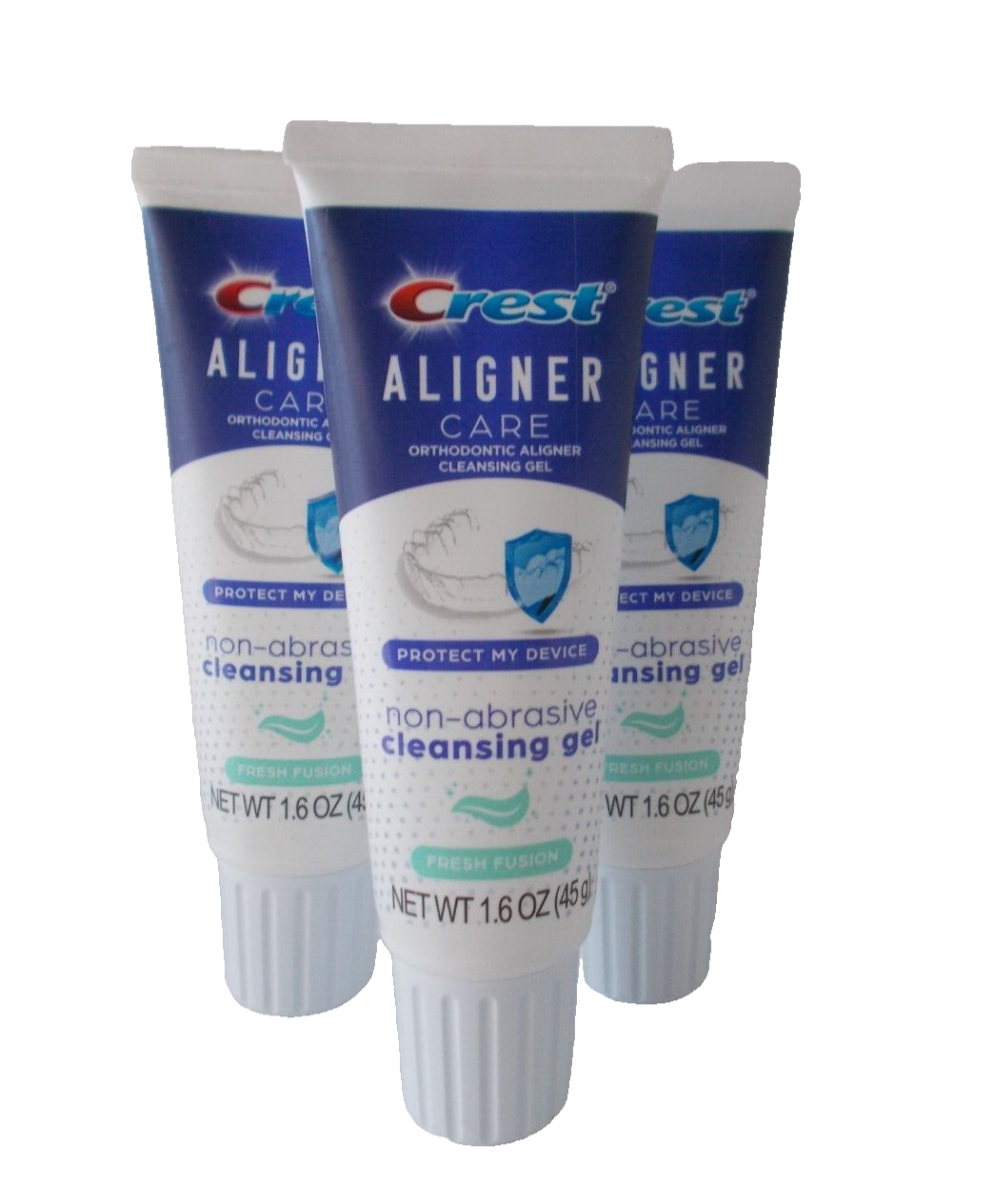 CREST Aligner Retainer Cleansing Gel 3 PACK Non-Abrasive Orthodontics 1.6 oz - $6.92