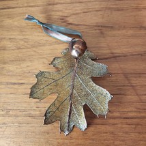 Real Oak/PINE Gold-Dipped Leaf Fall Pendent Ornaments - $18.95