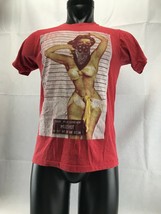 Marilyn Monroe Mugshot Bikini Gangsta Tshirt Red Mens Size S KG C2 - £11.59 GBP