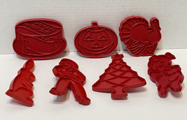 VTG Cookie Cutters Tupperware Holiday BDay Xmas Thanksgiving Easter Halloween 7 - £8.30 GBP