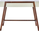SAFAVIEH Home Collection Marwood Mid-Century Modern White/Brown Desk, Me... - $322.99
