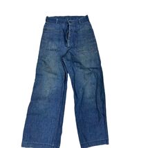 US Navy WW2 Denim Dungaree Jeans Button Fly Stenciled Genuine Vtg 1940s ... - $346.50