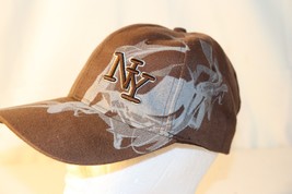 NY New York City Embroidered Ball Cap Hat Adjustable Brown &amp; White Smoke - £8.76 GBP