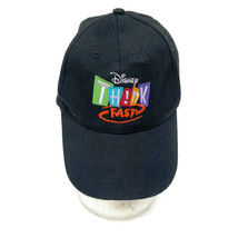 Disney Men&#39;s Unisex Baseball Hat Cap Think Fast Game Show Game Black Adj... - $12.59