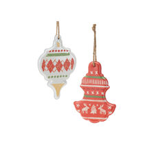 Metal Ornament with Nordic Pattern (Set of 4) - $52.63