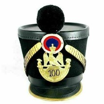 French Napoleonic Helmet Shako Black Helmet With Black Pom X-mas Gift - £112.26 GBP
