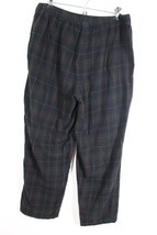 Lands End L 36-38 Windowpane Check Cotton Flannel PJ Pajama Pants - $21.81