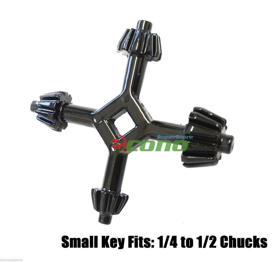 4 Way Drill Press Small Chuck Key Size 1/4&quot; to 1/2&quot; Universal Combinatio... - $7.69