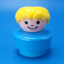 Fisher Price Little People Chunky Sonny Boy Figure Blonde Hair Male 1990 - $5.19