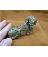 (Y-DOG-DA-717) green DACHSHUND weiner dog hotdog FIGURINE carving I love... - £13.78 GBP