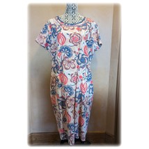 Boden Bohemian Midi Corduroy Floral Peach Women&#39;s Shift Dress Size UK 22, US 18 - £32.83 GBP