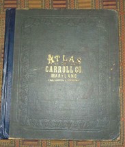 XRARE 1877 An Illustrated Atlas of Carroll County Maryland hand-colored maps - £398.11 GBP