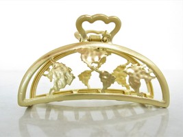 Gold map metal hair claw clip jaw clip - $12.95
