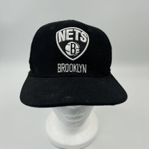 NBA Brooklyn Nets Adidas Adult Adjustable Fit Structured Black Cap Hat - $16.83