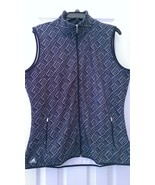 NWT Ladies ADIDAS Black, White &amp; Gray Print Soft Fleece Golf Vest S &amp; L $85 - $628.11 MXN