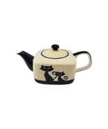 Hues N Brews Cattitude Siamese Cats Teapot Black Paws Coffee Tea - $28.70