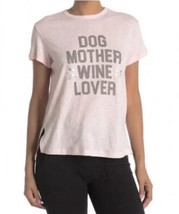 NWT P.J. Salvage Womens Dog Mother Wine Lover Pajama Sleep T-shirt Pink Size S - £9.38 GBP