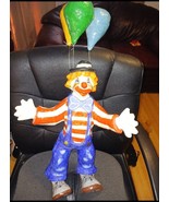 LARGE VINTAGE PAPER MACHE HANGING CLOWN WITH BALLOONS - $75.00